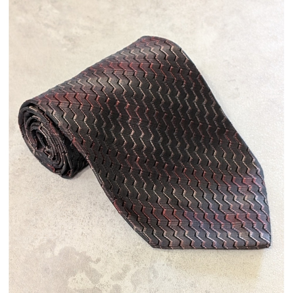 Principe Mens 100% Silk Metallic Luster Jacquard Tie Hand Made in Italy 57.25x4"